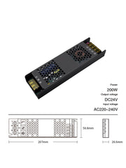 Alimentatore DC 24V 200W DIMMERABILE DIP