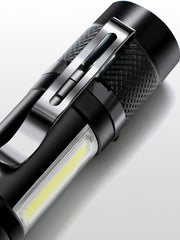 Mini Torcia LED Aluminium Zoom Ricaricabile