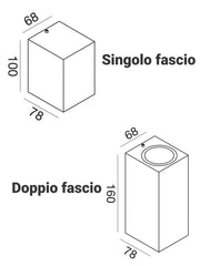Applique GU10 Esterno Singolo / Doppio fascio di luce Shin