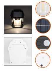 Applique da Parete Solare a LED GIARDINO con Sensore DI MODIMENTO E CREPUSCOLARE