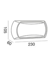 Applique LED Esterno 12W Nut