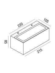 Applique LED Esterno 15W Ruhm