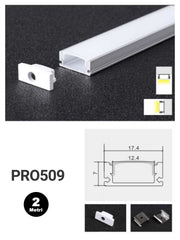Profilo Alluminio per Strisce LED PRO509 17,4mm*7mm