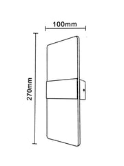 APPLIQUE RETTANGOLARE 5W CCT