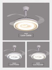 Ventilatore da Soffitto a Luce LED con Pale Pieghevoli 9090