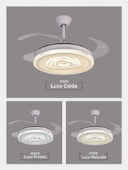 Ventilatore da Soffitto a Luce LED con Pale Pieghevoli 9043