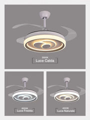 Ventilatore da Soffitto a Luce LED con Pale Pieghevoli 8003