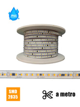 Striscia LED 220V SMD2835 120L IP65 su Misura Luce Bianca Alta Luminosità con Aesivo 3M