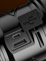 Torcia LED Potente Professionale 10000 Lumen Zoomable Usb ricaricabile