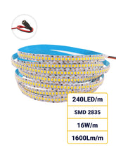 12V Striscia LED 2835 240L 16W/m 1600lm/w 5mt larghezza 10mm
