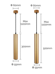 Pendente Led Tubo Evo Oro 5w