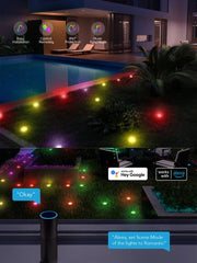 Lampada da Esterno RGB SMART 15 PCS Luci Giardino con Picchetto