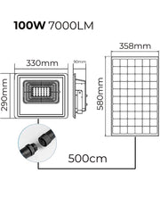 Faretto led esterno con pannello solare