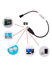 RGB IC LED Controller USB con Telecomanda 14Key