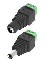 DC Connettore di Alimentazione Maschio Femmina 5,5 mm x 2,1 mm 12 V Presa Jack di Alimentazione