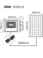 Faretto led esterno con pannello solare