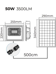 Faretto led esterno con pannello solare