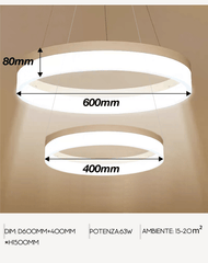 GIULIA LUNA 5070-2 Lampadario LED a Sospensione SMART