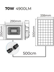 Faretto led esterno con pannello solare