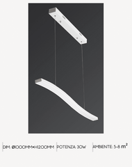 GIULIA ONDA 8007-1 Lampadario LED a Sospensione SMART