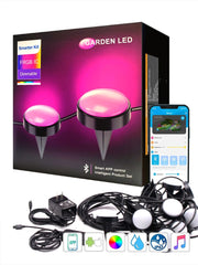Lampada da Esterno RGB SMART 15 PCS Luci Giardino con Picchetto