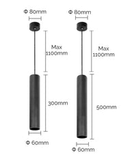 Pendente Led Tubo Evo Nero/Bianco 5w