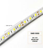 12V STRISCIA LED 5050 10W/M 750lm/m 5MT