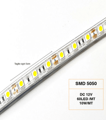 12V STRISCIA LED 5050 10W/M 750lm/m 5MT