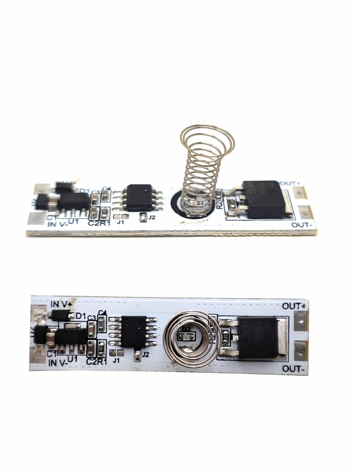 Interruttore Touch dimmer con luce Giallo per profilo alluminio LED 8A 12/24V