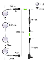 Lampada da Esterno RGB SMART 15 PCS Luci Giardino con Picchetto