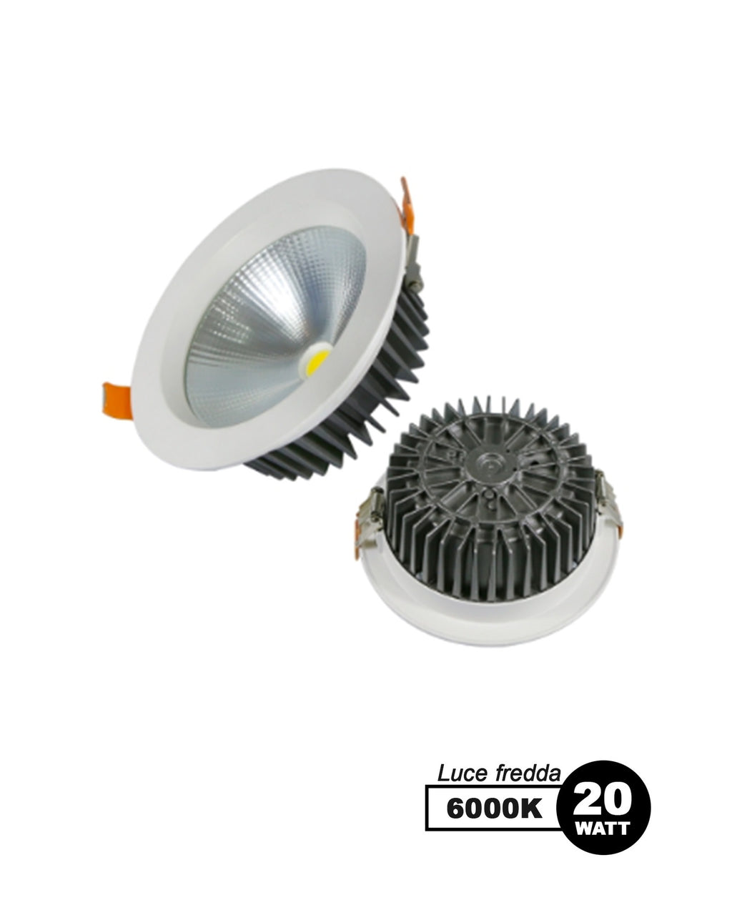 Downlight LED da incasso 20W Q2C-50 dettaglio