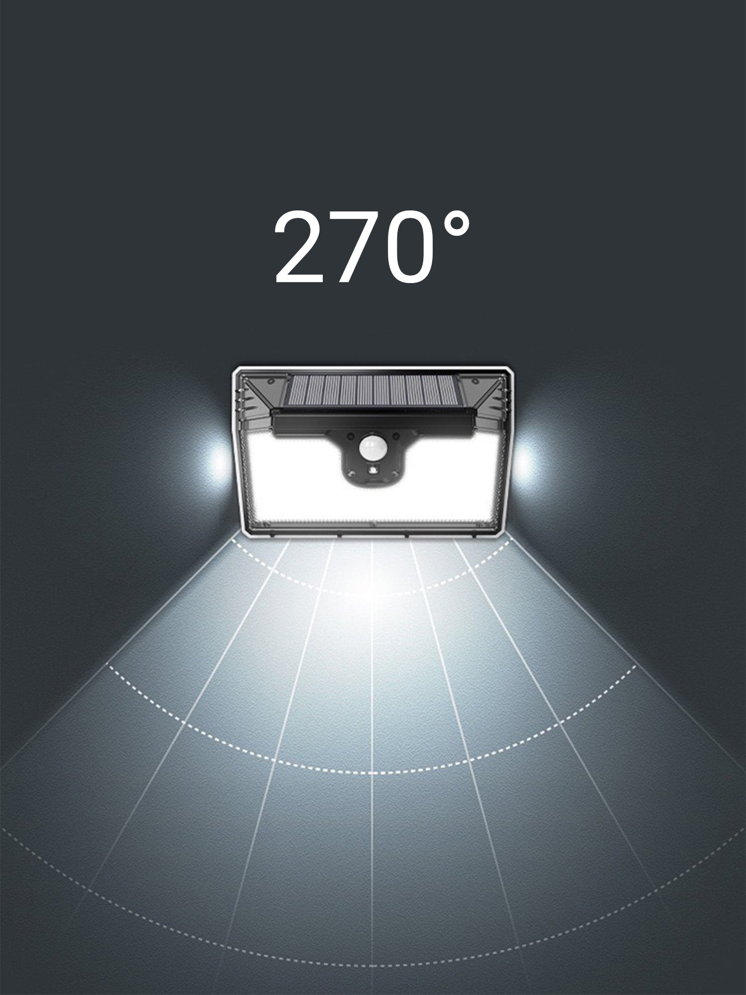 Applique LED Solare Giardino 218 SMD con Sensore di Movimento e Crepuscolare