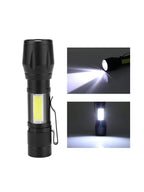 Mini Torcia LED Aluminium Zoom Ricaricabile