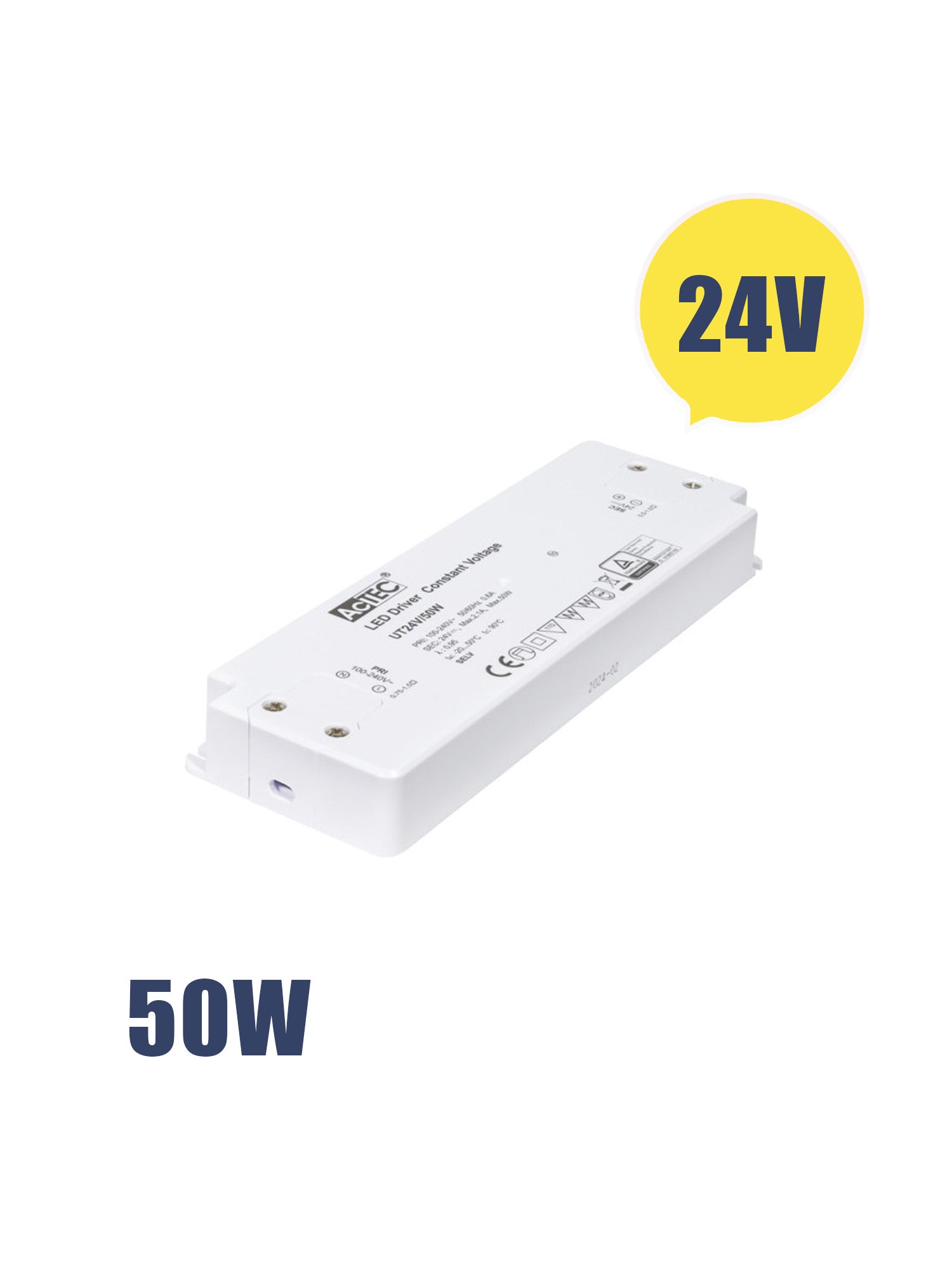 Alimentatore Actec UT 50W 24V - Ultra Fino Per Mobili