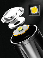 Mini Torcia LED Aluminium Zoom Ricaricabile