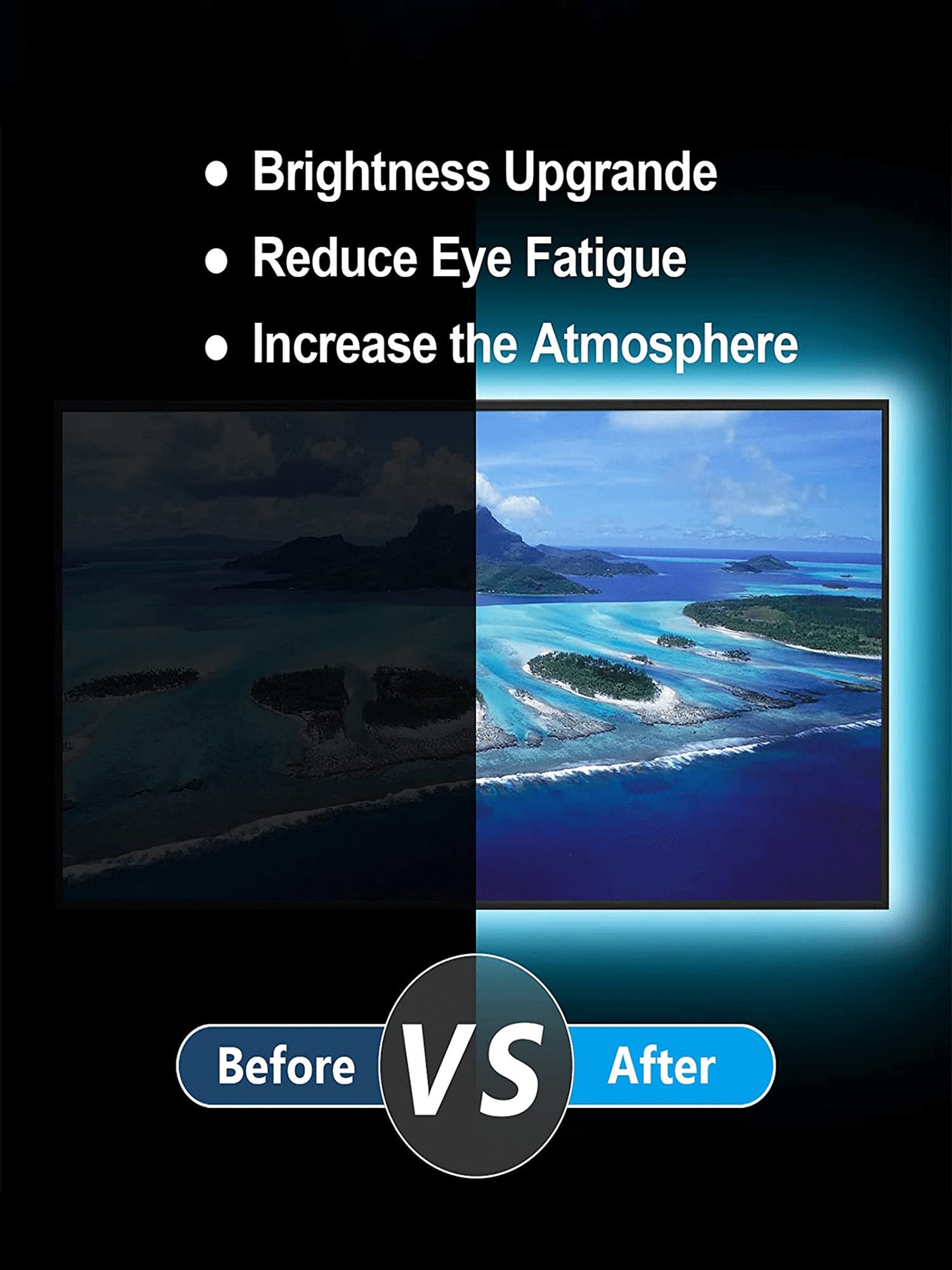 STRISCIA LED USB, RETROILLUMINAZIONE TV