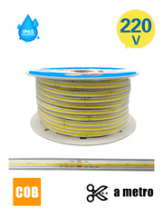 Striscia LED 220V COB IP65 su Misura Luce Bianca