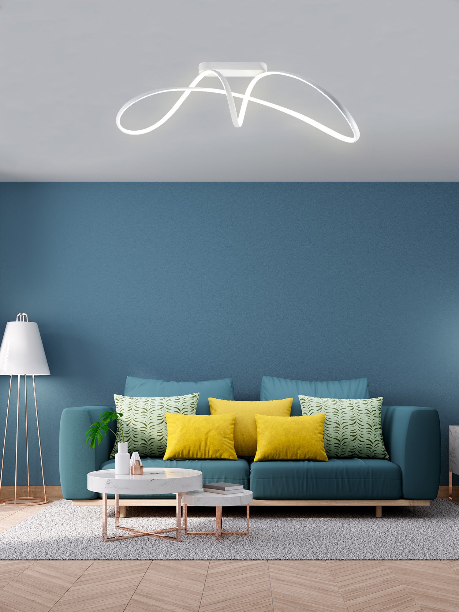 Elisa Nodo L 48W Luce Naturale  4000K Lampadario LED a Soffitto