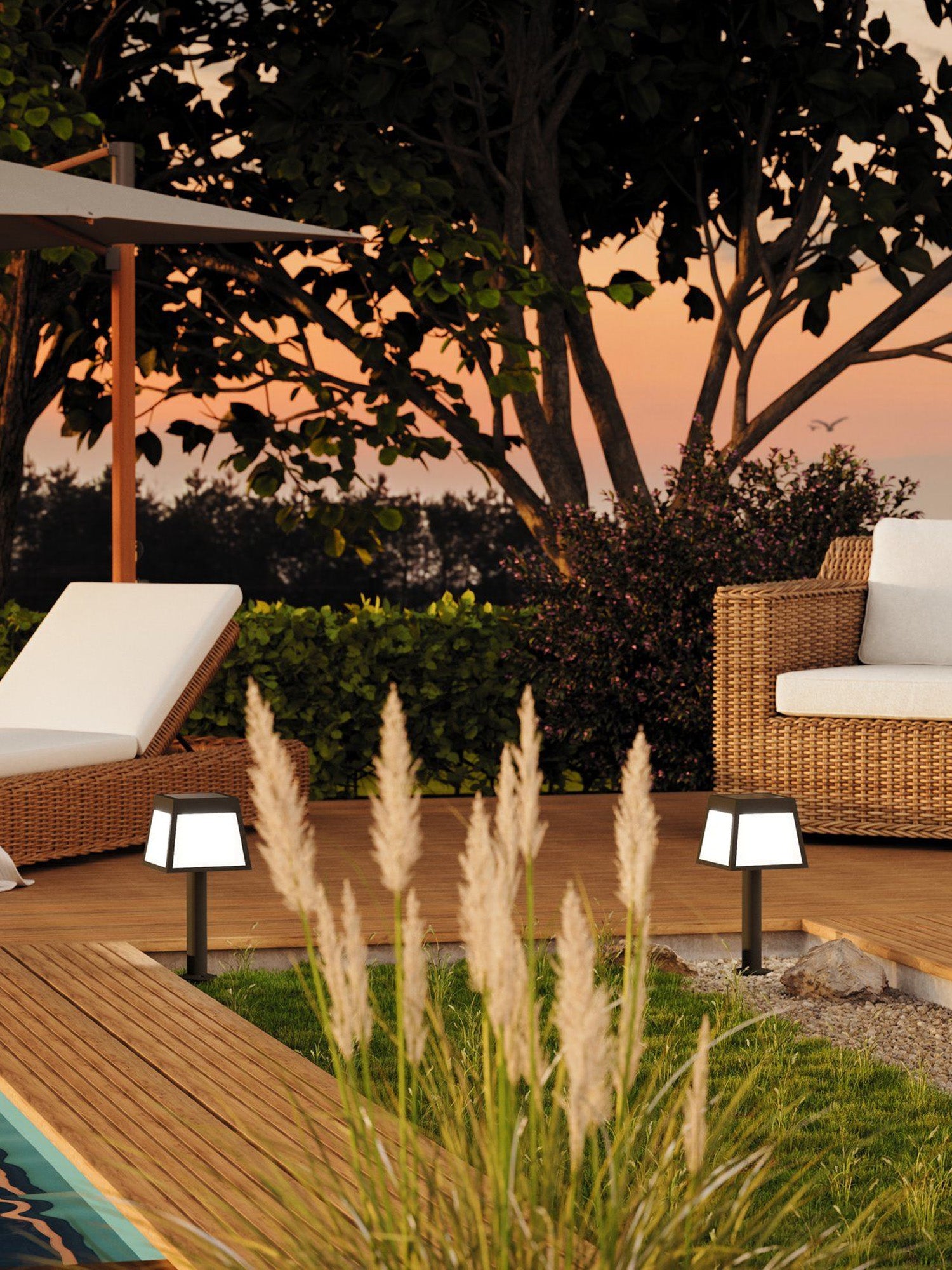 Paletto LED Solare Giardino con Sensore ALTILIA 56cm