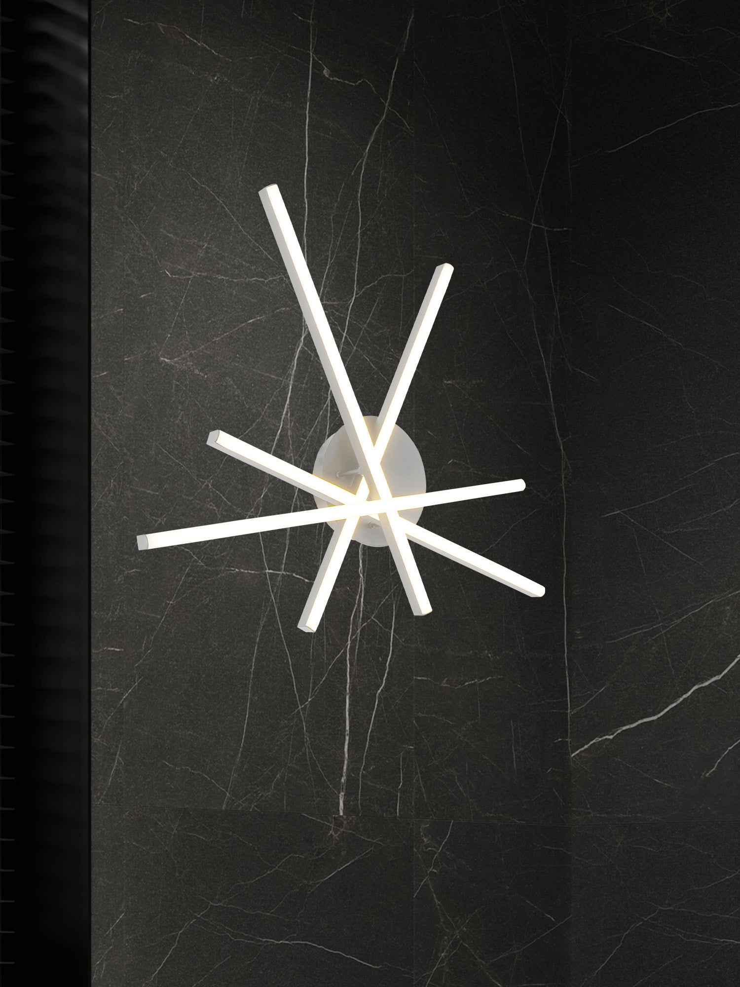 Raggio 4 Bianco 30W luce Naturale 4000K Lampadario LED a Soffitto Immagine secondaria del prodotto