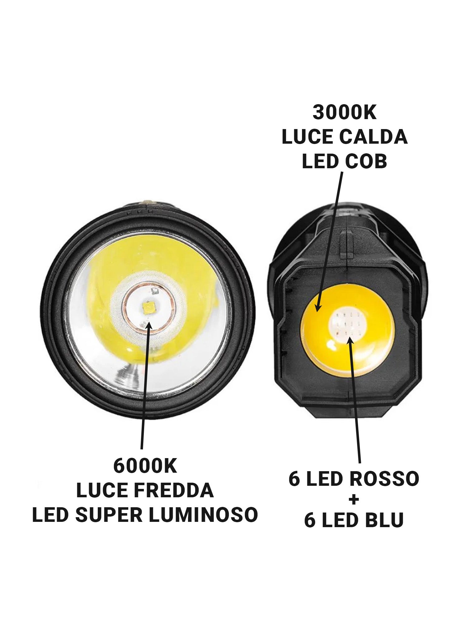 Torcia LED  Grandi Dimensioni Ricaricabile