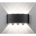 Applique da Parete Moderno 8LED IP44 Nero 3000K