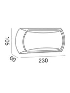 Applique LED Esterno 12W Nut