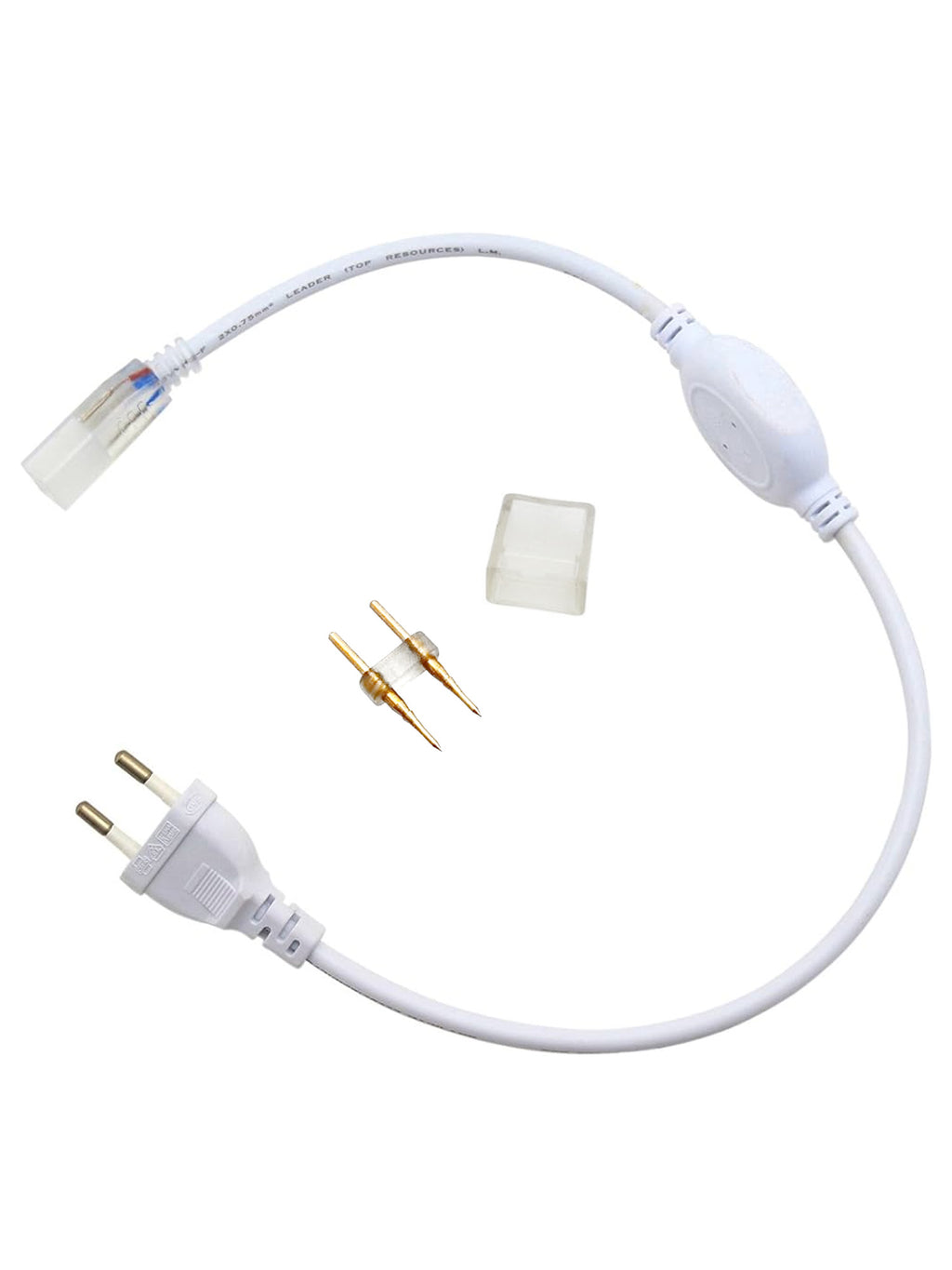 Striscia LED 220V SMD5050 60LED/m IP67 su Misura Luce Bianca/Blu