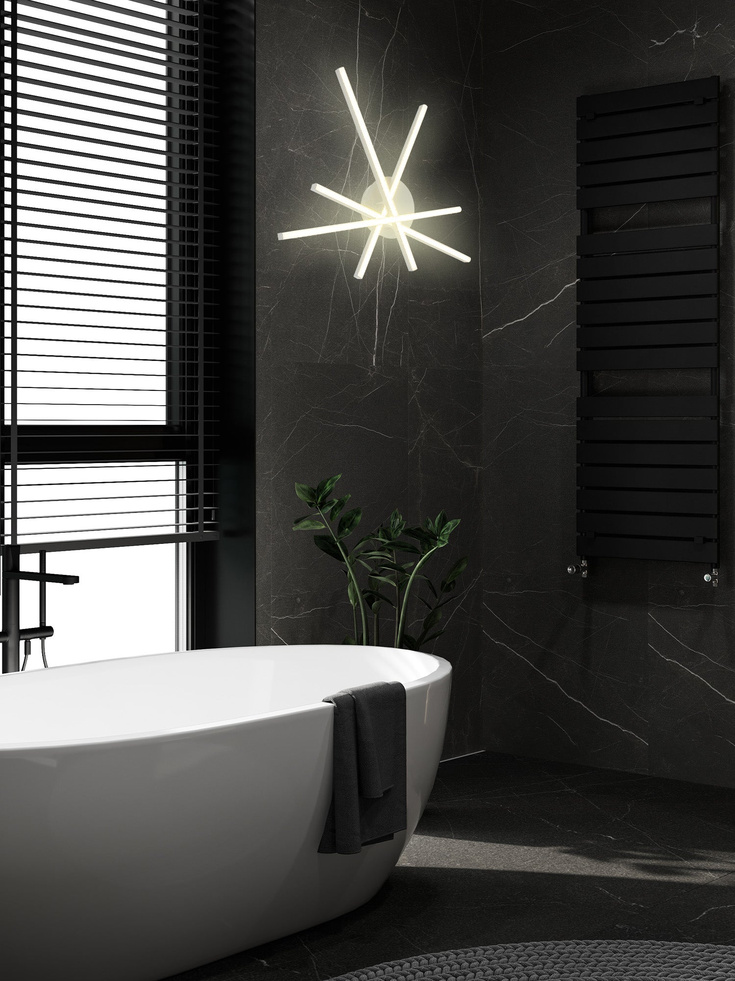 Raggio 4 Bianco 30W luce Naturale 4000K Lampadario LED a Soffitto Immagine principale del prodotto