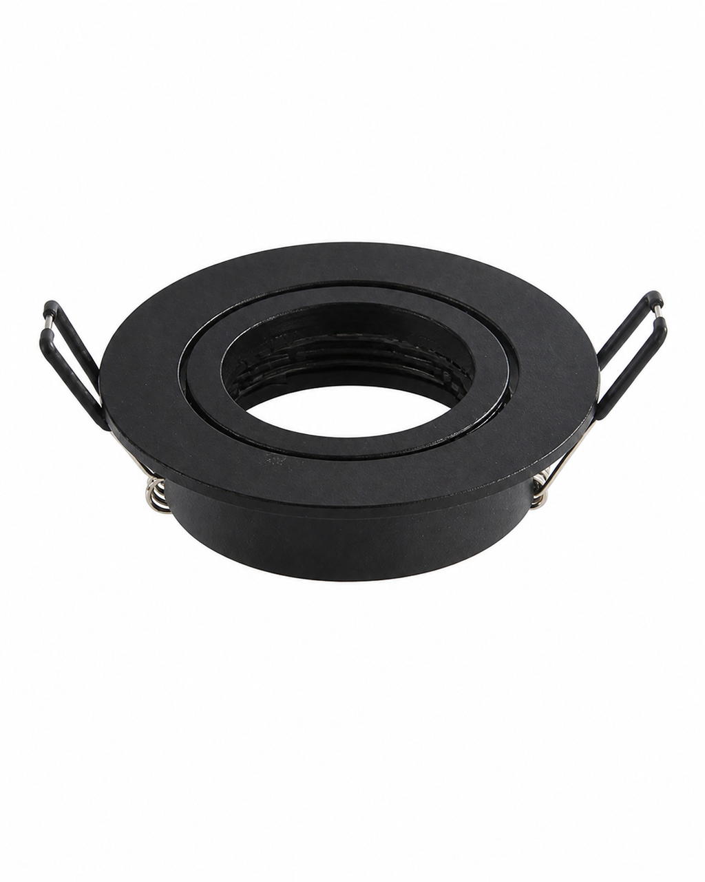 Ghiera rotonda da incasso per GU10 nero