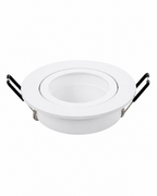 Ghiera rotonda da incasso per GU10 bianco