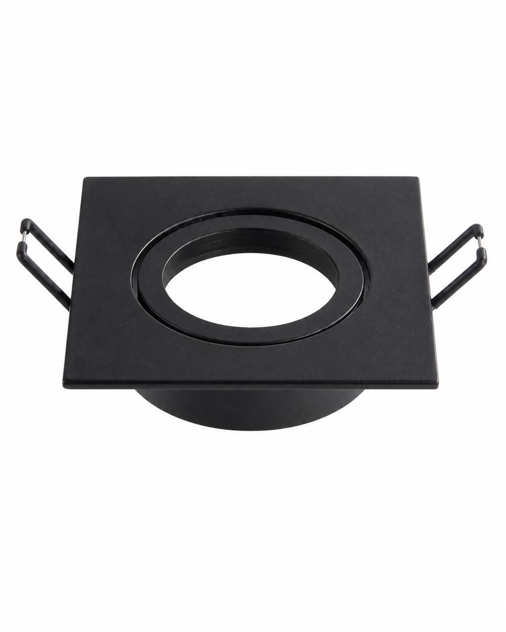 Ghiera quadrata da incasso per GU10 nero