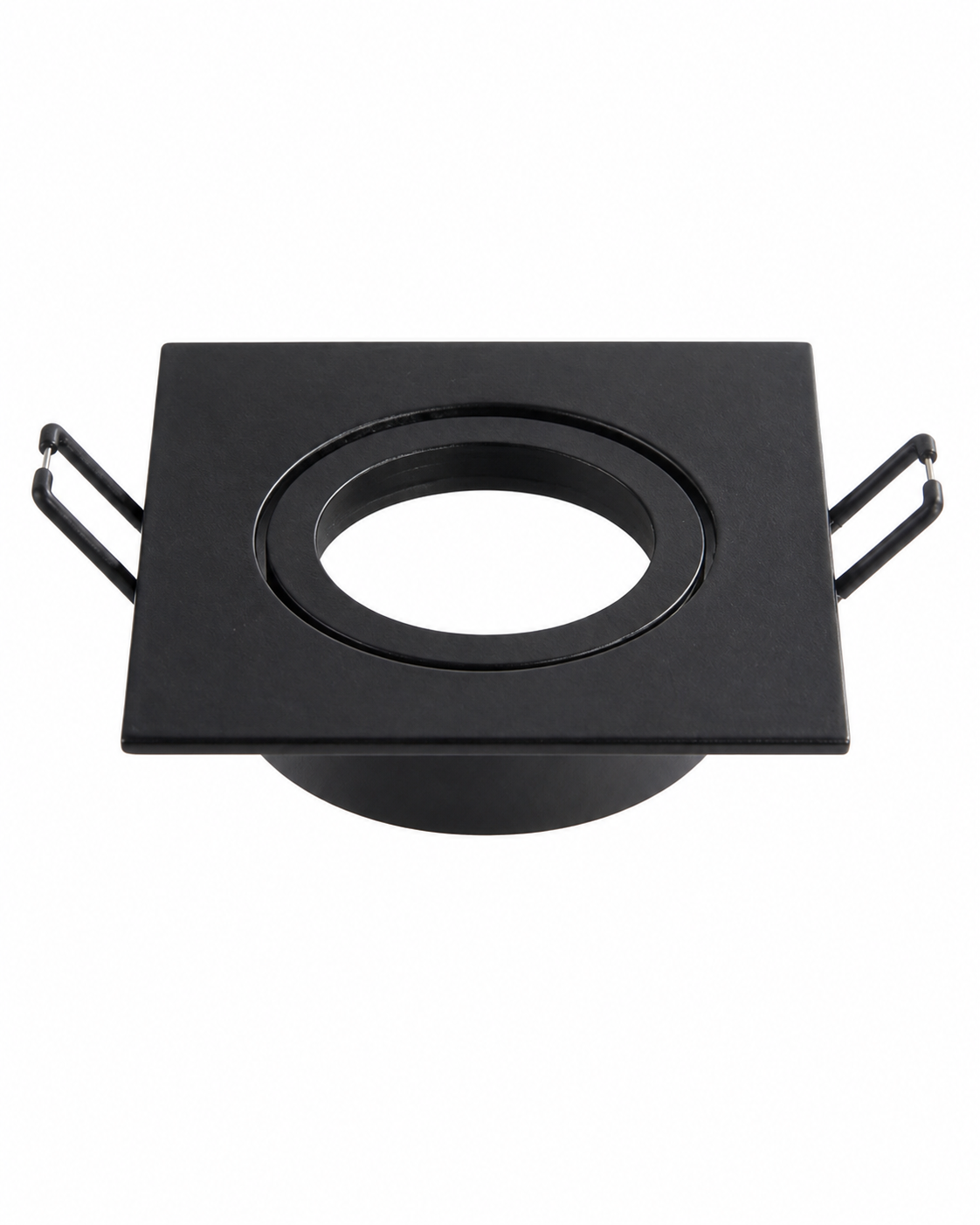 Ghiera quadrata da incasso per GU10 nero