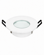 Ghiera rotonda da incasso IP44 per GU10 bianco